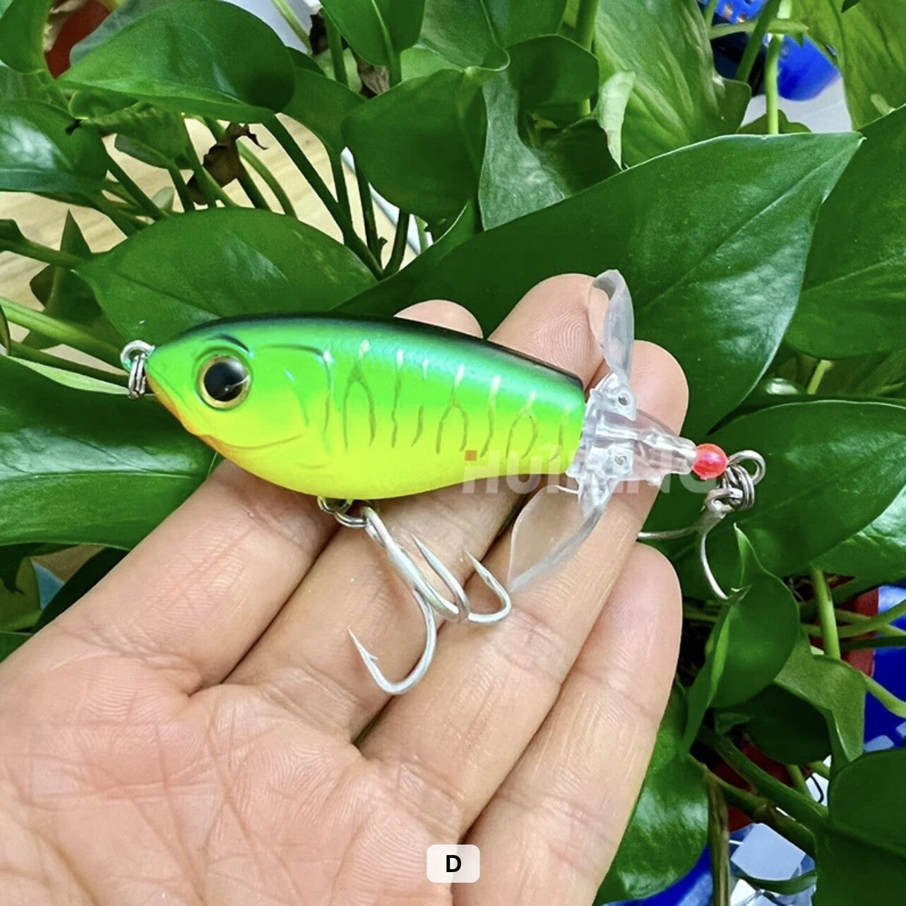 Topwater Wobbler Oberflächenköder mit Propeller Köder für Barsch - Hecht & co