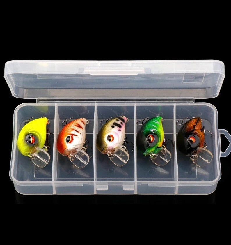 Crankbait Wobbler Set mit Köderbox – Floating Kunstköder für Spinnfischen
