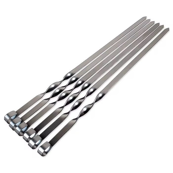 Schaschlikspieße Edelstahl 60cm – Extra stabil – Grillspieße im Set