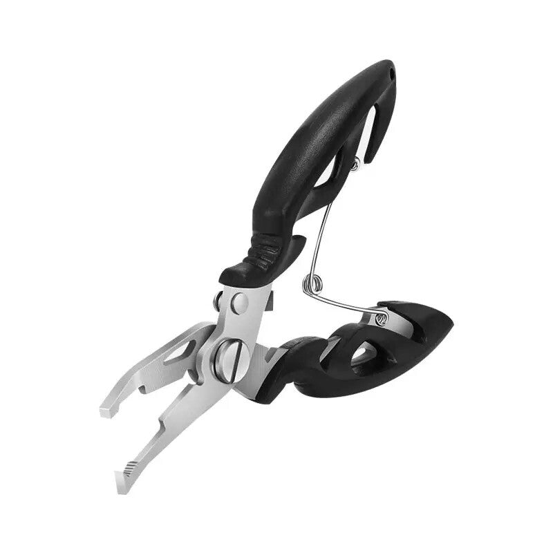 Multifunktion Angelzange Edelstahl Hakenlöser Sprengringzange mit Flexband