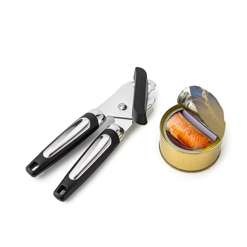 Dosenöffner Edelstahl mit Softgriff – 2in1 Flaschenöffner ergonomisch
