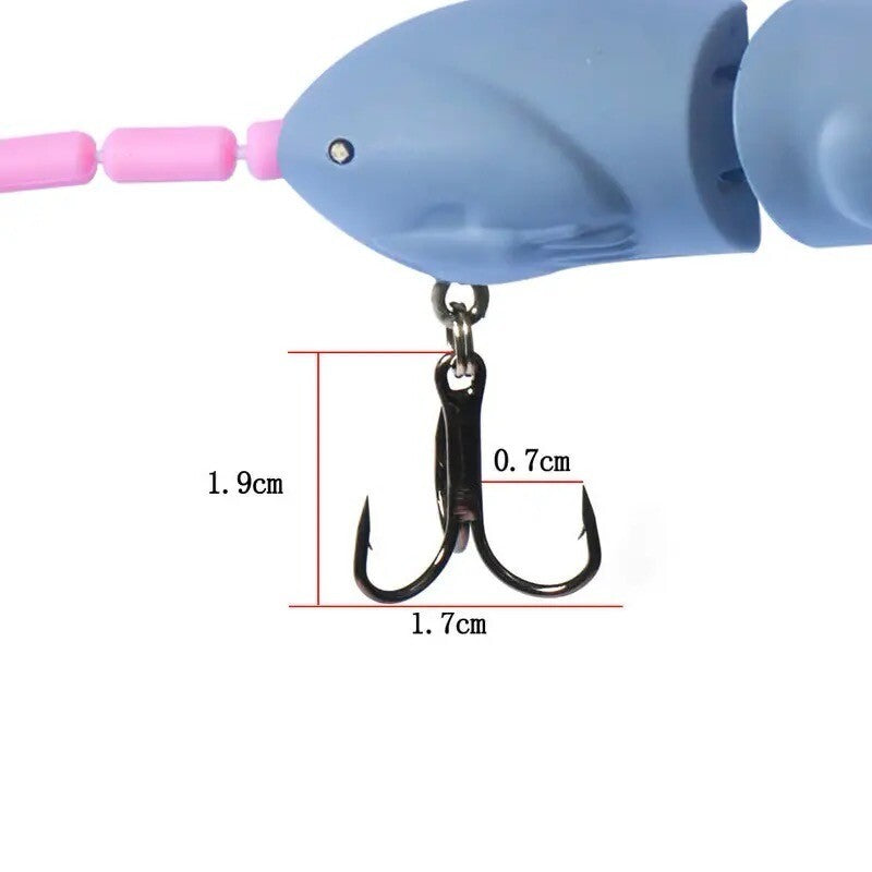 Premium Maus Wobbler 16cm – Segmentiert mit Rassel – einzeln oder 5er Set