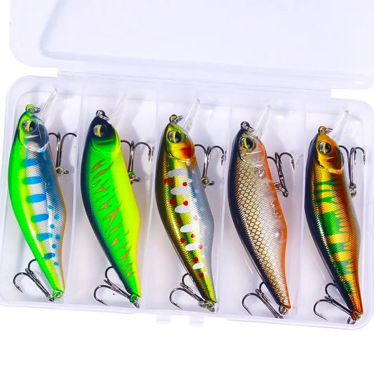 Wobbler Set 5 Stück mit Box – Hardbait Kunstköder Floating 9,2cm 12g