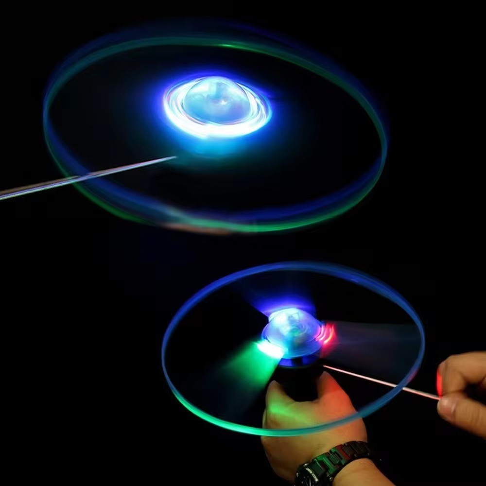 LED Propeller 3er Set leuchtendes Flugkreisel Spielzeug mit Starter für Kinder