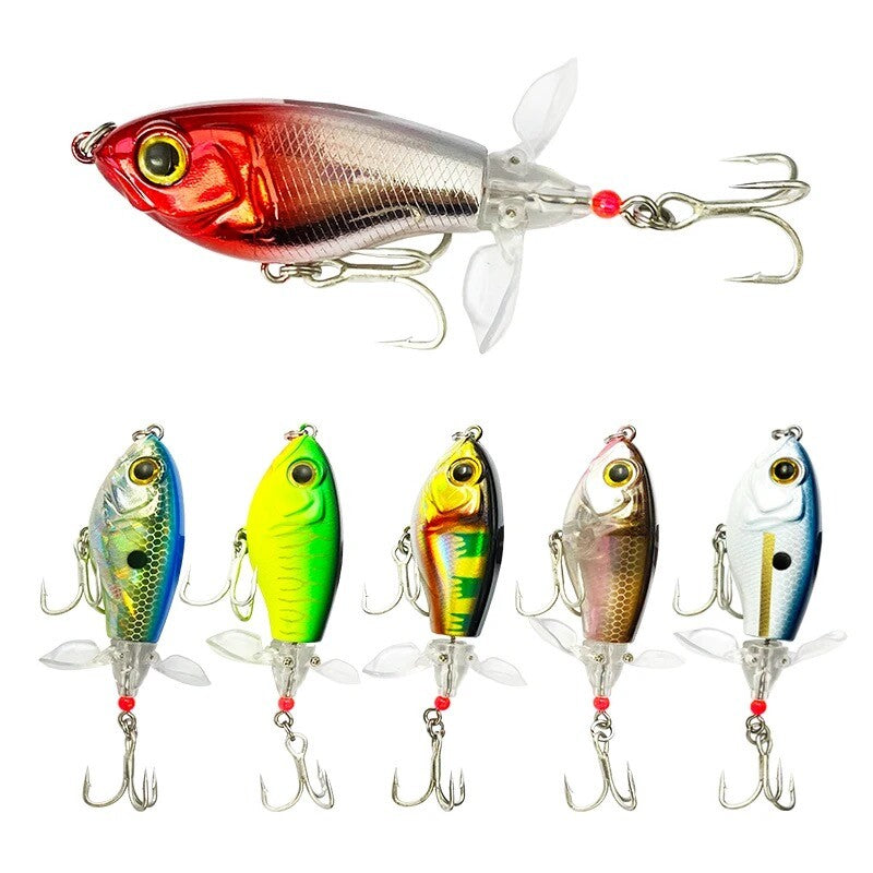 Topwater Wobbler Oberflächenköder mit Propeller Köder für Barsch - Hecht & co