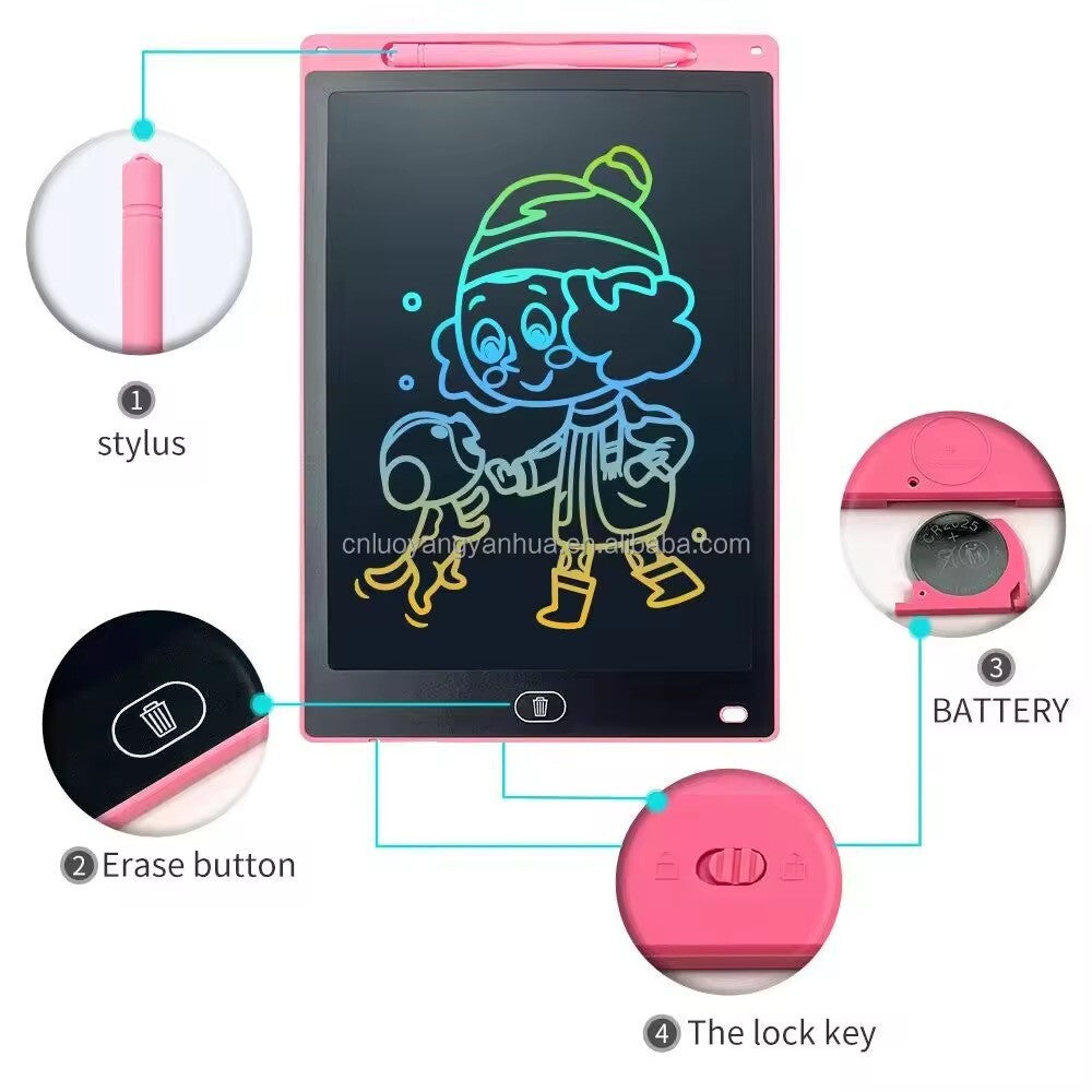 LCD Schreibtafel 12 Zoll Mal Tafel Zeichenbrett Kinder Tablet