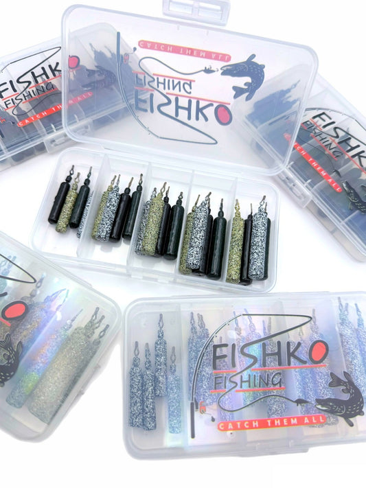 Drop Shot Blei Gewichte Box Set von Hand Beschichtet Tarnfarben im "Tungsten Style"