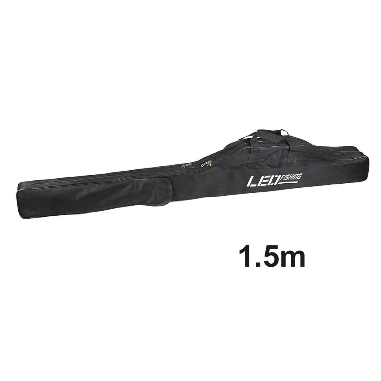 150 cm Rutentasche – Angeltasche mit Schultergurt - zwei Fächer & Seitentasche