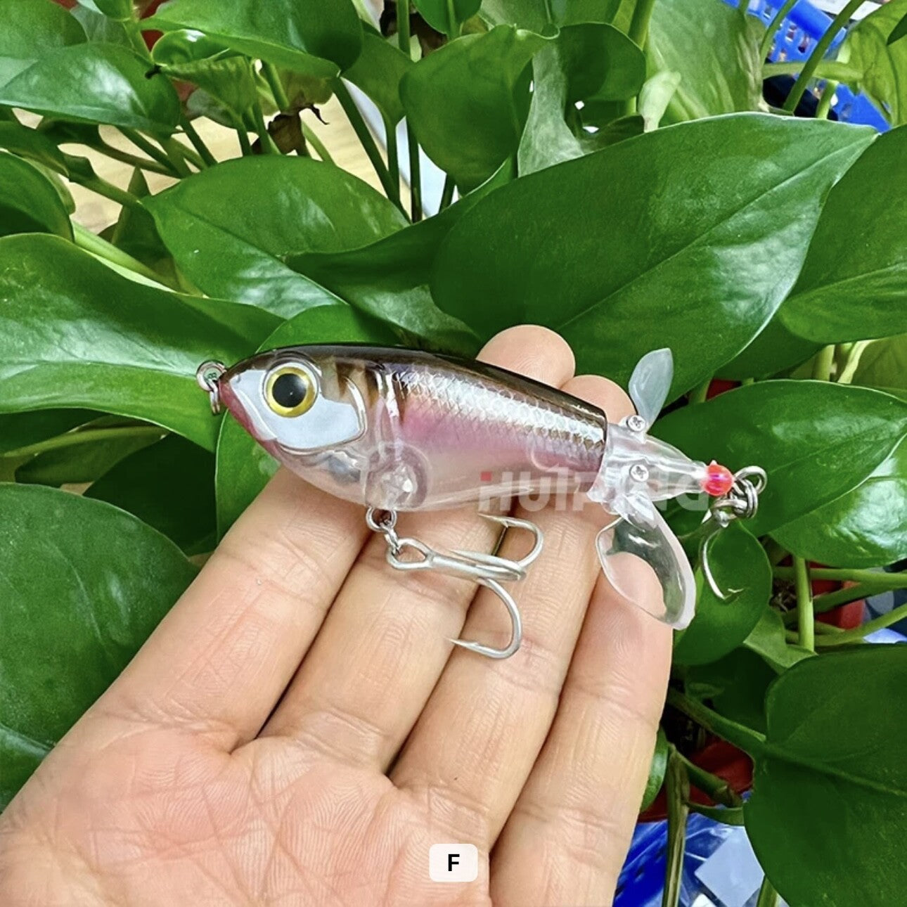 Topwater Wobbler Oberflächenköder mit Propeller Köder für Barsch - Hecht & co