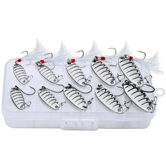 Blinker Spoon Set 10-teilig mit Box – Gold oder Silber