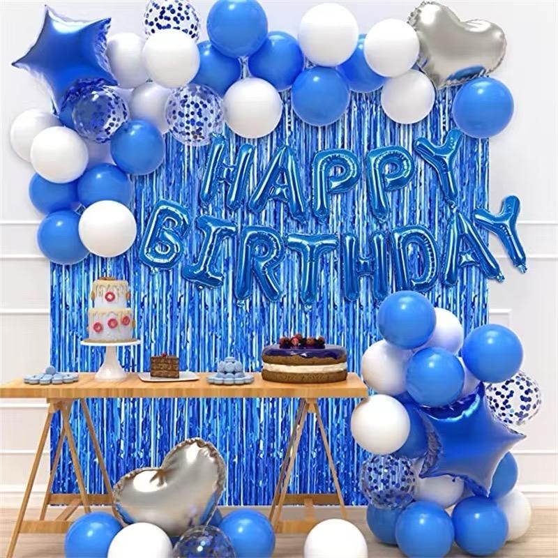 Geburtstag Deko Set mit Ballons Happy Birthday Banner Partydeko Kinder Erwachsen