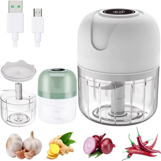 Elektrischer Knoblauch Zerkleinerer 250ml Mini Mixer USB wiederaufladbar