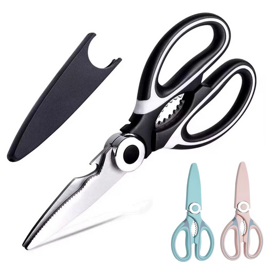 Küchenschere 3er Set Schere in Schwarz Rosa oder Blau Universal Haushaltsschere