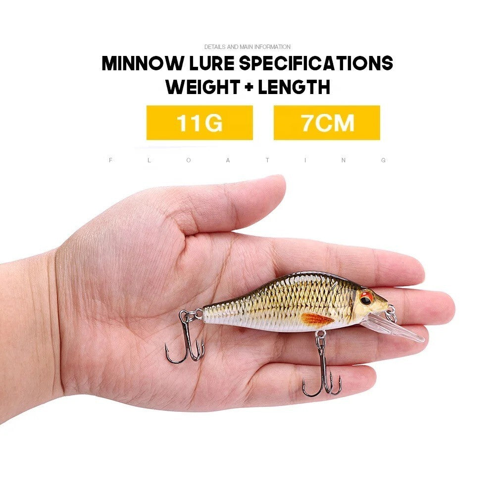 Wobbler Set mit Box 3 Stück Kunstköder Hardbait Barsch & Hecht Angeln Köder