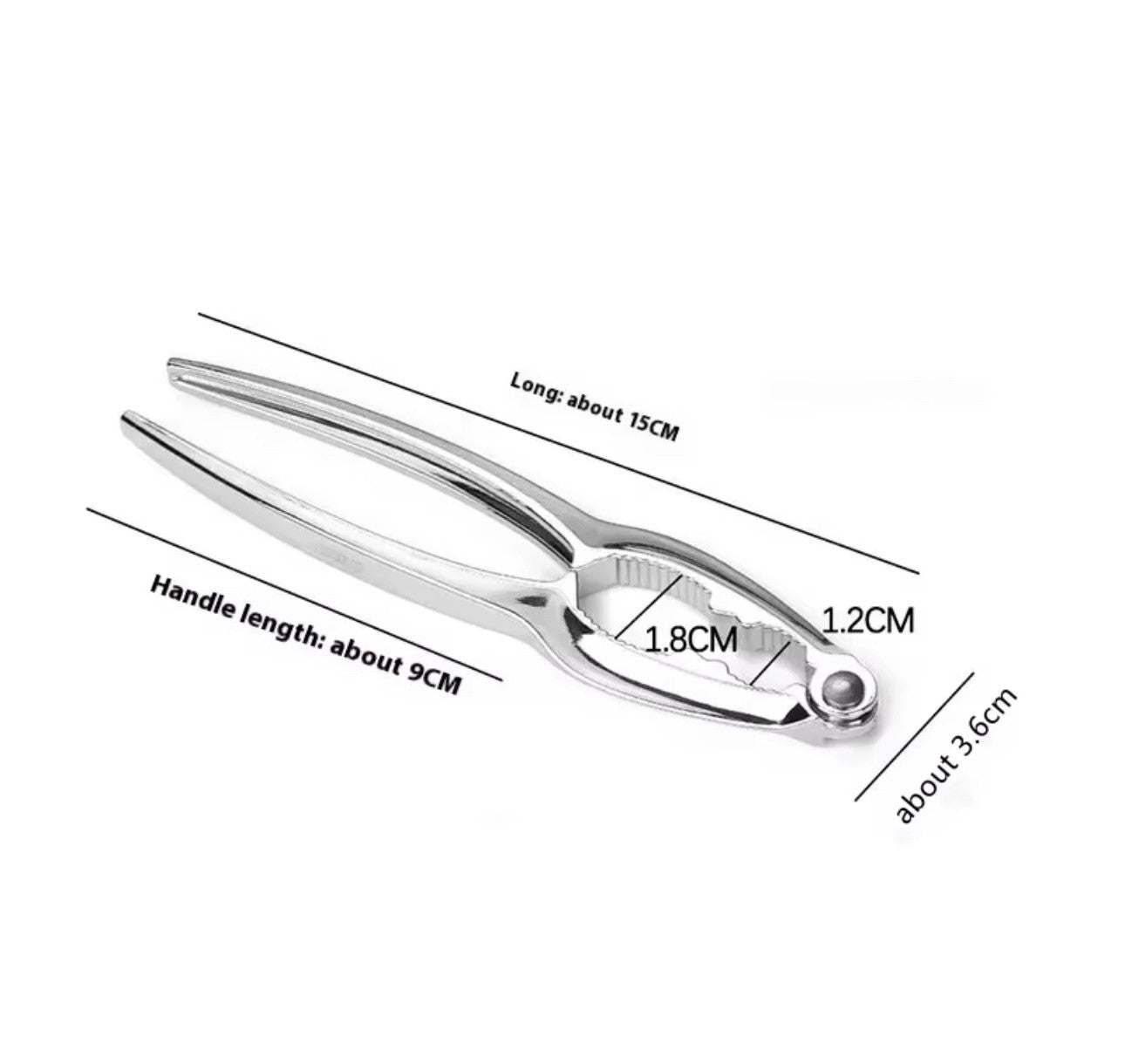 Edelstahl Nussknacker & Krustentierzange 15cm – Walnuss Haselnuss Hummer Zange