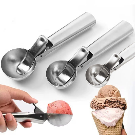 Edelstahl Eisportionierer 3er Set S/M/L Kugelformer Eis Löffel Küchenutensilien