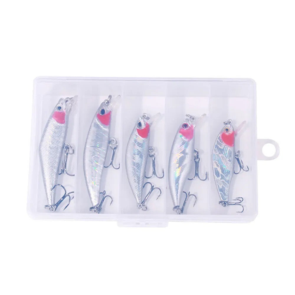 Wobbler Köder Set 5-teilig mit Box – Kunstköder für erfolgreiches Spinnfischen