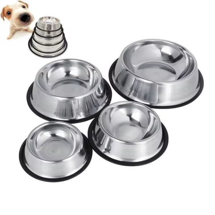 Hundenapf Edelstahl Katzennapf Wasser Futter Schale für Hunde & Katzen