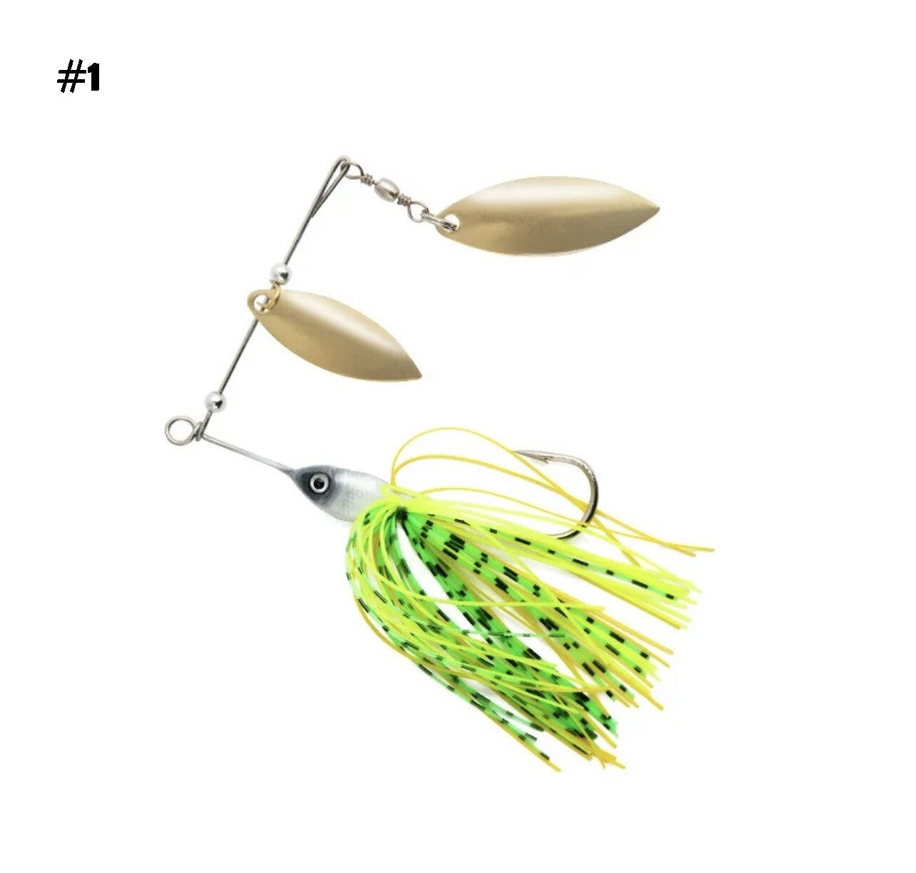 Spinnerbait Kunstköder mit Doppel Spinnerblatt – Spinnköder mit Silikonfransen 13,5g