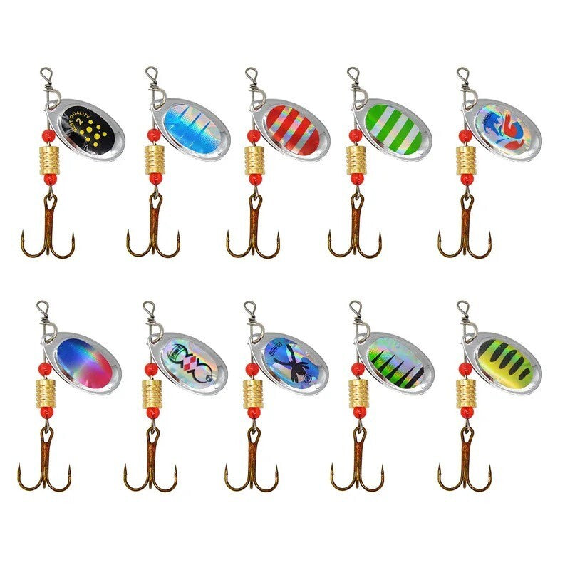 Spinner Köder Set 10-teilig mit Box – 3,5 g