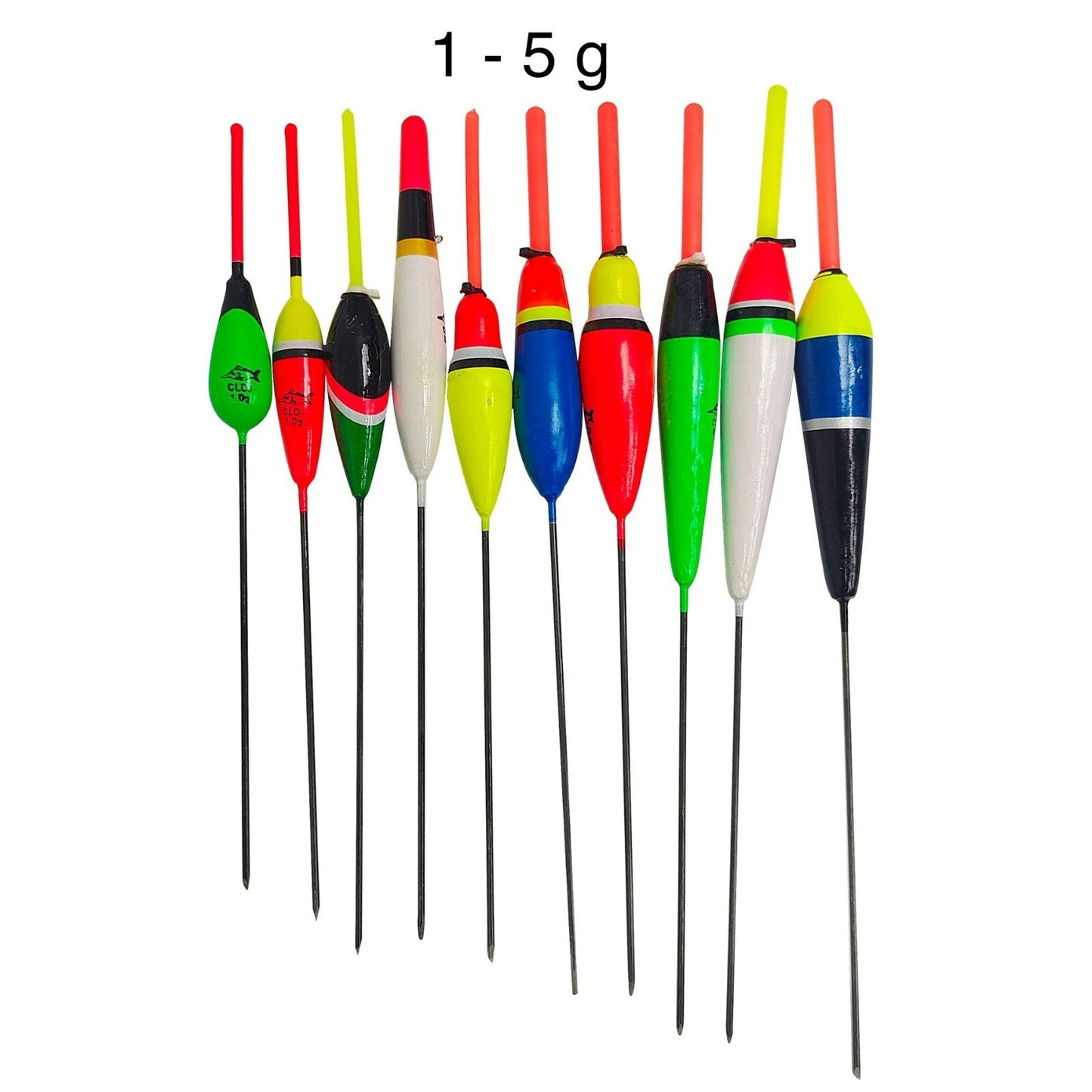 10-teiliges Angelposen Set 1–5 g – Laufposen & Schwimmer für Friedfisch