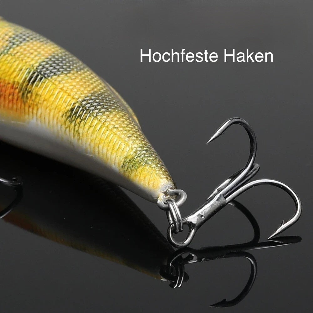 Minnow Wobbler Set 5 Kunstköder mit Box Raubfisch Köder für Hecht, Barsch & co