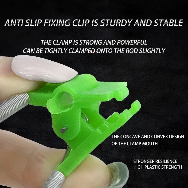 Bissanzeiger mit LED & Glocke 3er Set mit Klammer – Angelglocken mit Ruten Clip