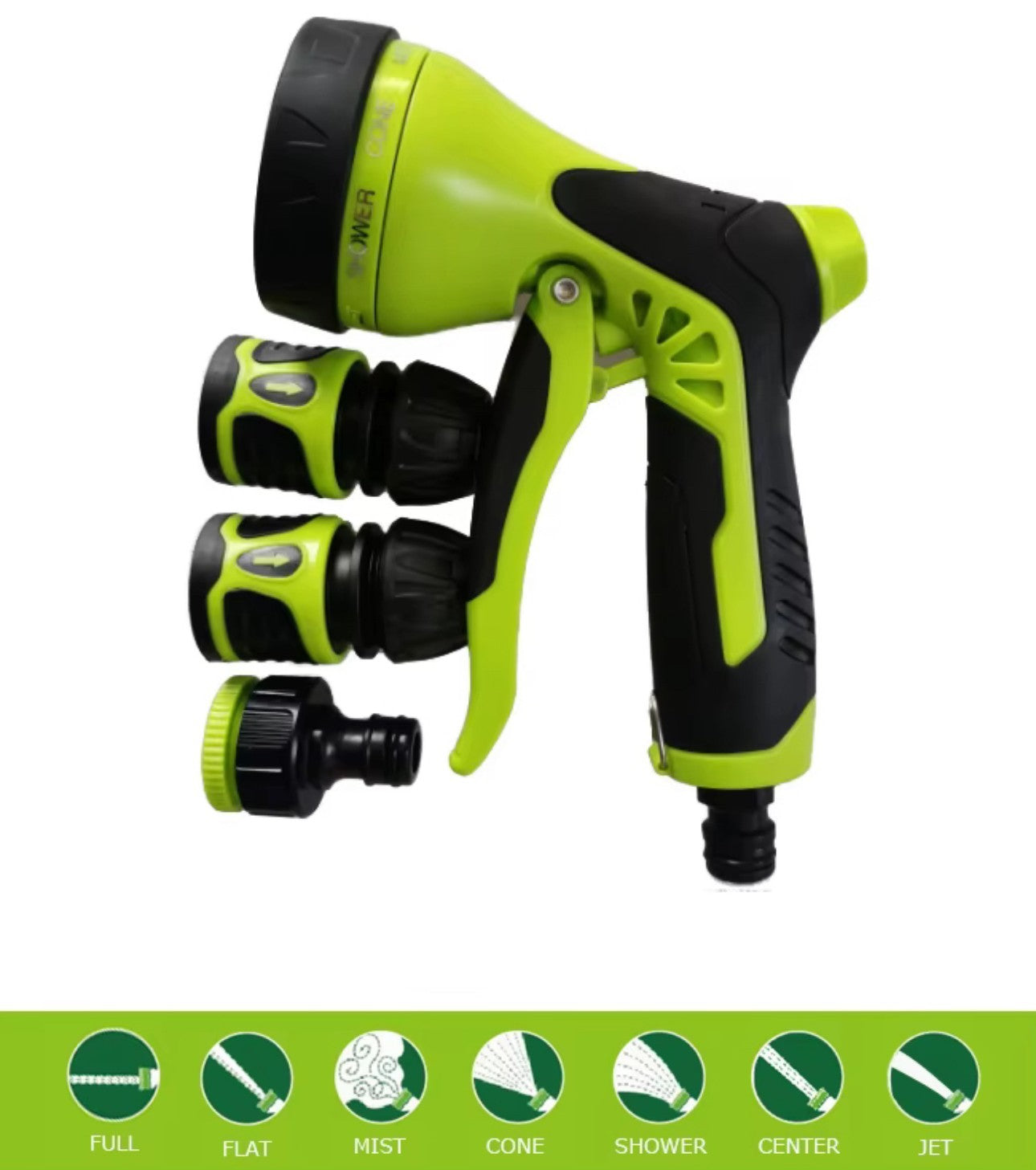 Multifunktions Gartenbrause 7-fach verstellbar – Sprühpistole mit Schlauchanschluss