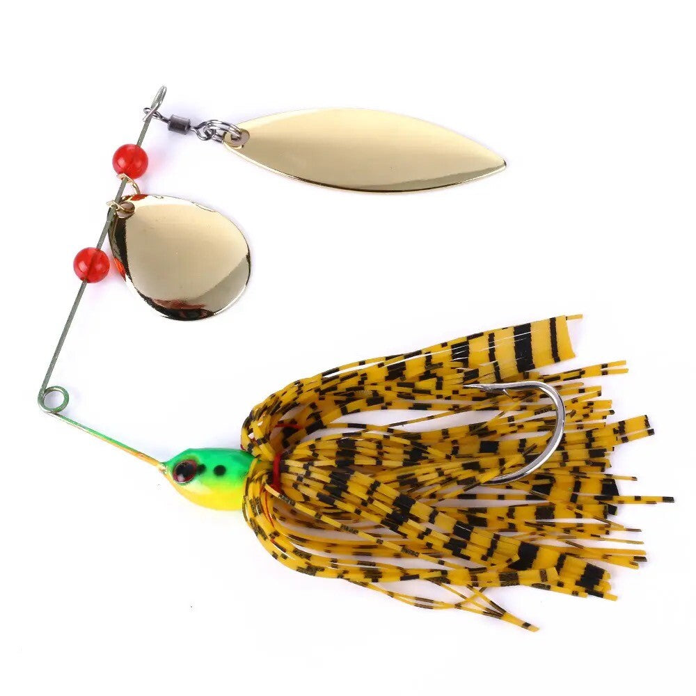 Spinnerbait Chatterbait Kunstköder Set – Silikon Skirt Spinner Köder Raubfisch