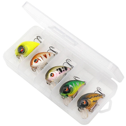 Crankbait Wobbler Set mit Köderbox – Floating Kunstköder für Spinnfischen