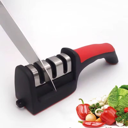 3-Stufen Messerschärfer – Manueller Messerschleifer mit ergonomischem Griff