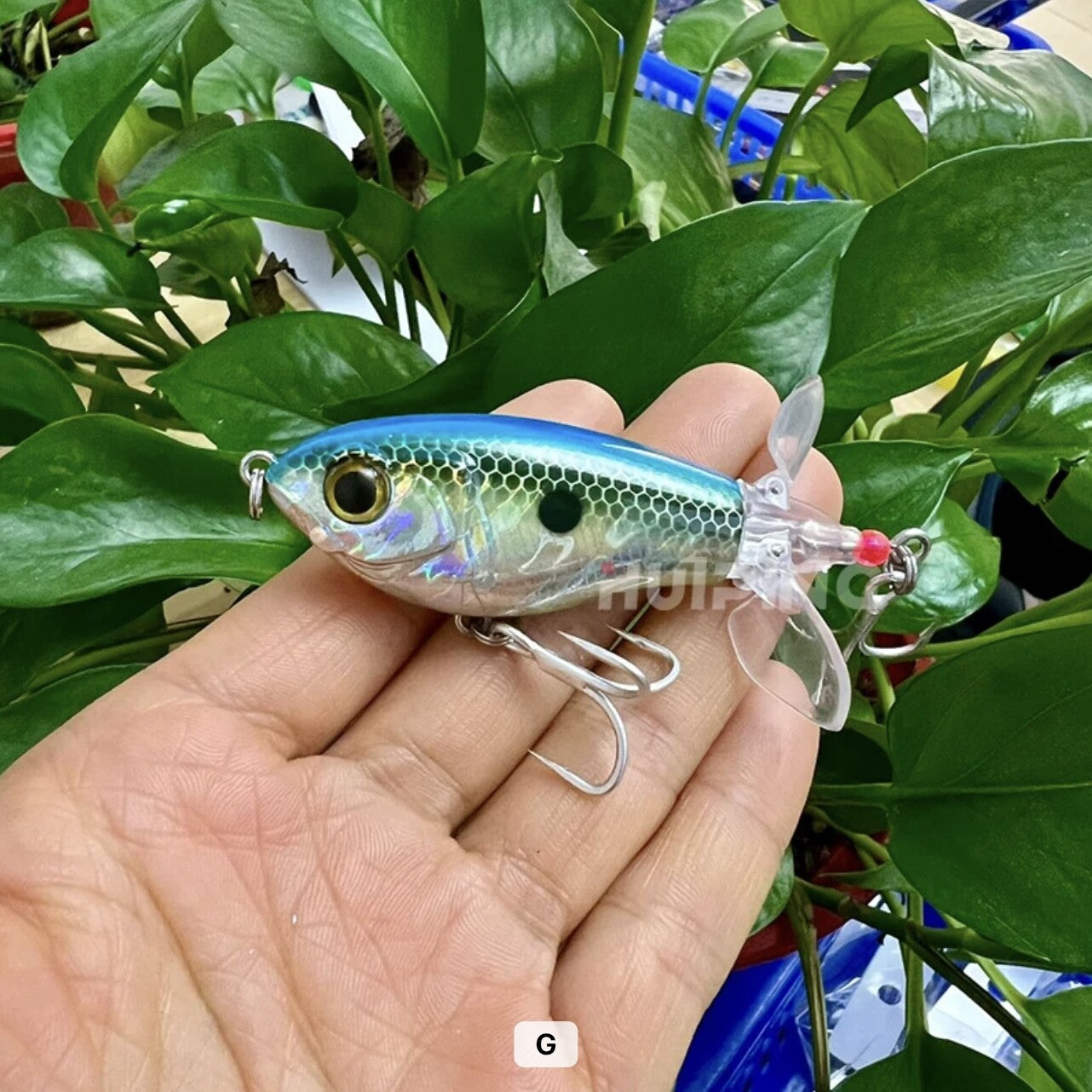Topwater Wobbler Oberflächenköder mit Propeller Köder für Barsch - Hecht & co