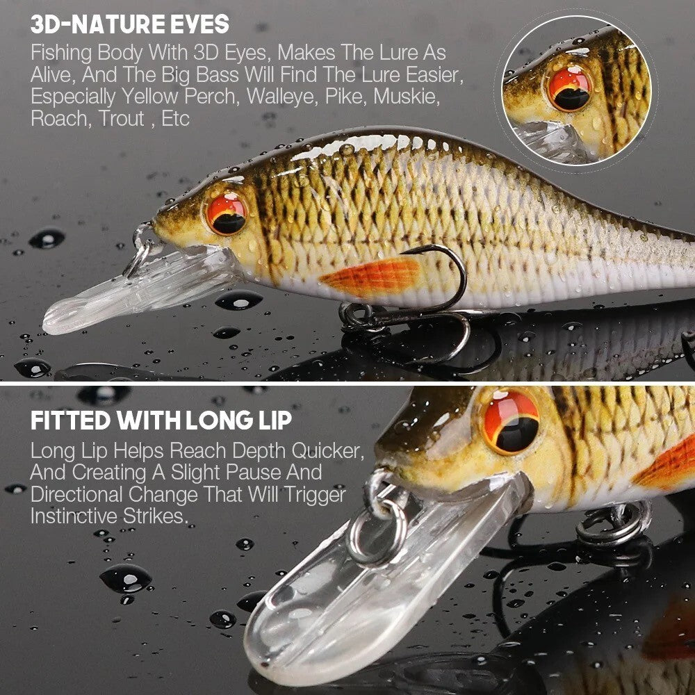 Wobbler Set 3-teilig mit Köderbox – Floating Kunstköder für Hecht & co