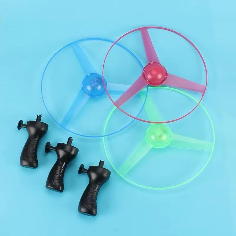 LED Propeller 3er Set leuchtendes Flugkreisel Spielzeug mit Starter für Kinder