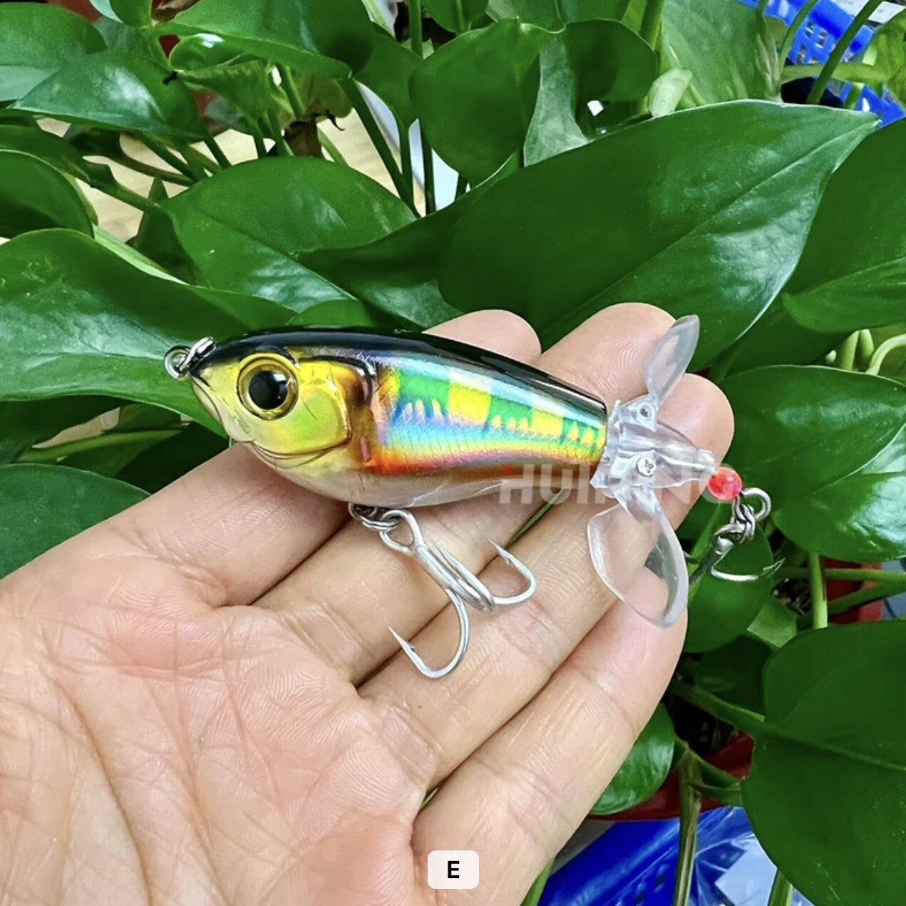 Topwater Wobbler Oberflächenköder mit Propeller Köder für Barsch - Hecht & co