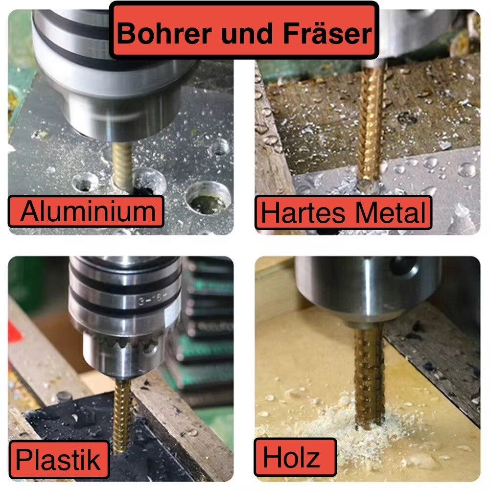 6tlg Stufenbohrer Satz Schäl Bohrer Fräsbohrer Kegelbohrer HSS Senker Set 4-32mm