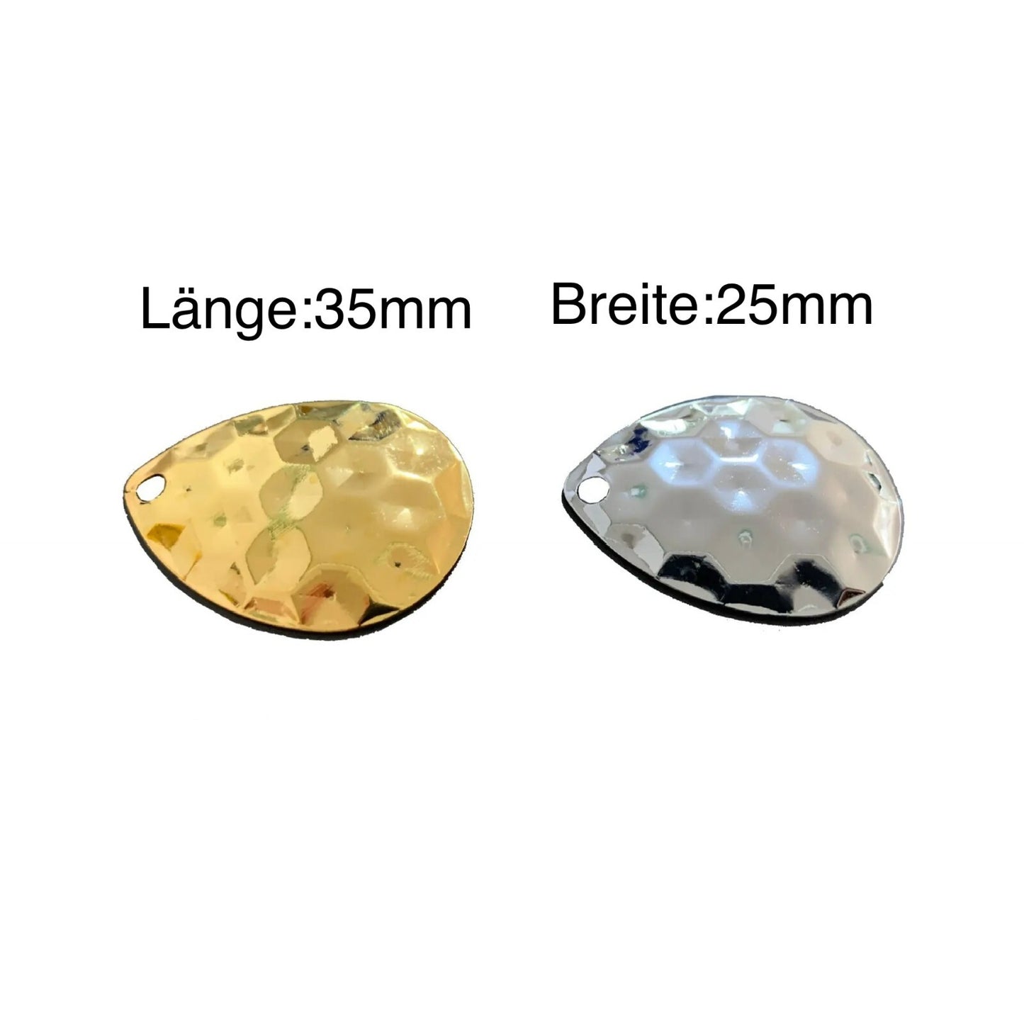 Spinner Blätter Gold / Silber 35mm Spinner Bau Angel Zubehör Blinker Bastel Set