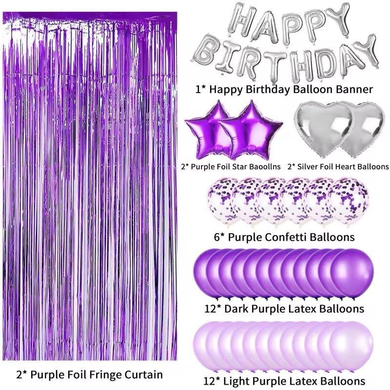 Geburtstag Deko Set mit Ballons Happy Birthday Banner Partydeko Kinder Erwachsen
