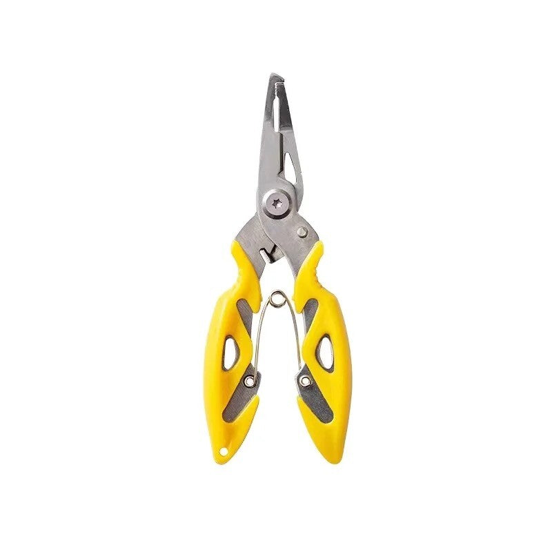 Multifunktion Angelzange Edelstahl Hakenlöser Sprengringzange mit Flexband