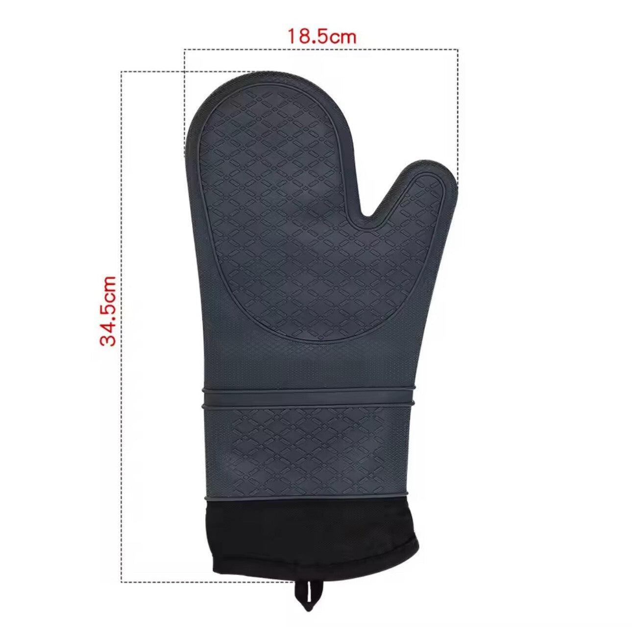 Silikon Ofenhandschuhe hitzebeständig 230°C – Rutschfest & gefüttert