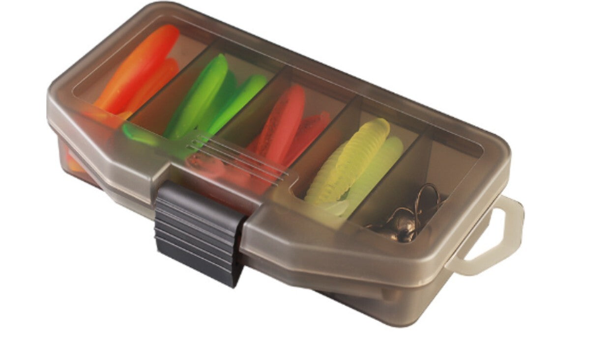 Jighaken Gummifisch Set mit Box – Raubfisch Angelköder