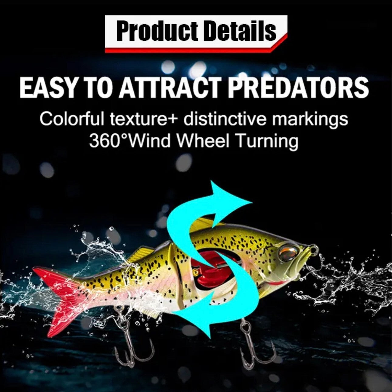 Swimbait Angelköder mit Spinner – Realistischer Kunstköder für Raubfische