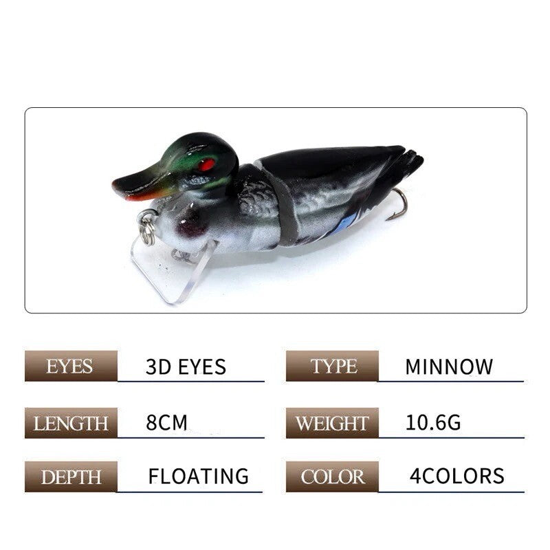 Enten Wobbler Floating Duck Topwater Raubfisch Köder