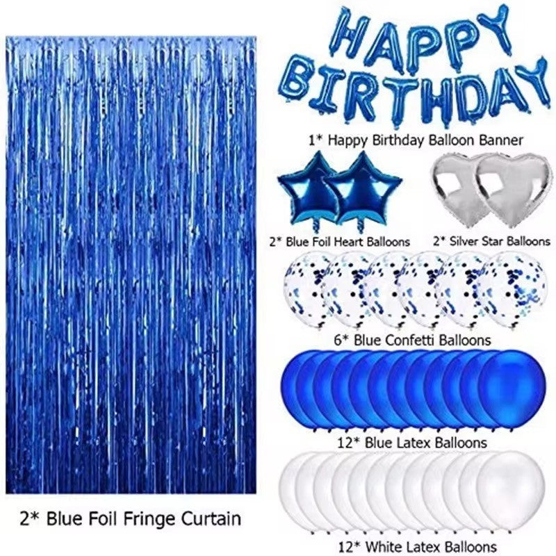 Geburtstag Deko Set mit Ballons Happy Birthday Banner Partydeko Kinder Erwachsen