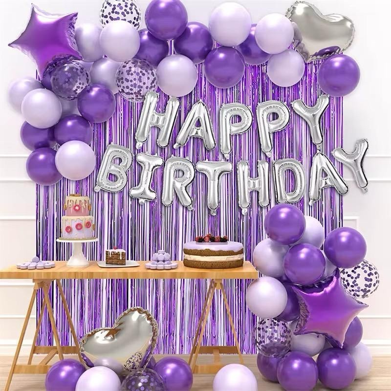 Geburtstag Deko Set mit Ballons Happy Birthday Banner Partydeko Kinder Erwachsen