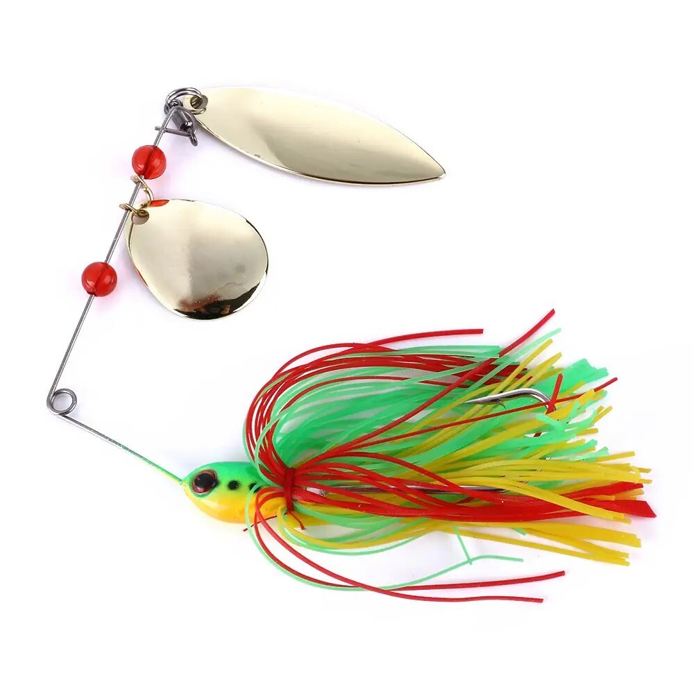 Spinnerbait Chatterbait Kunstköder Set – Silikon Skirt Spinner Köder Raubfisch