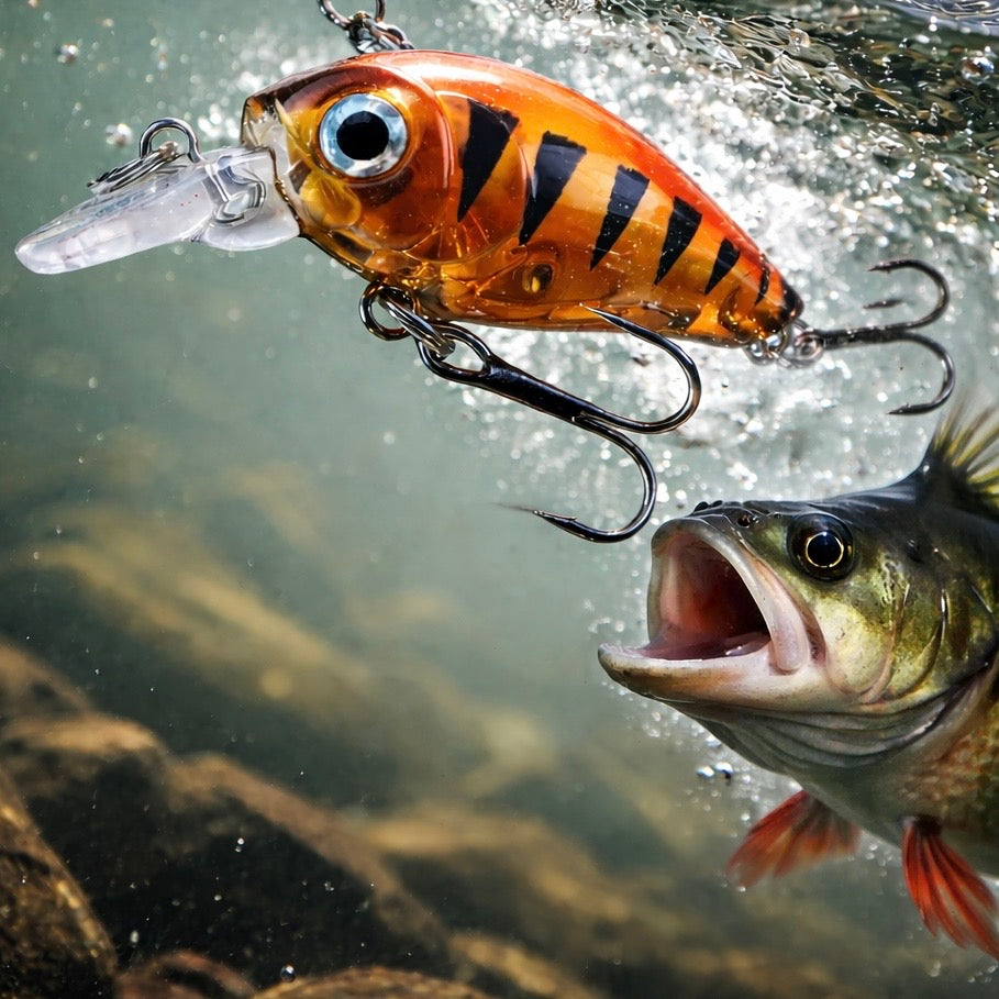Wobbler Set 5-teilig mit Box – Mini Crankbaits 45 mm / 4 g