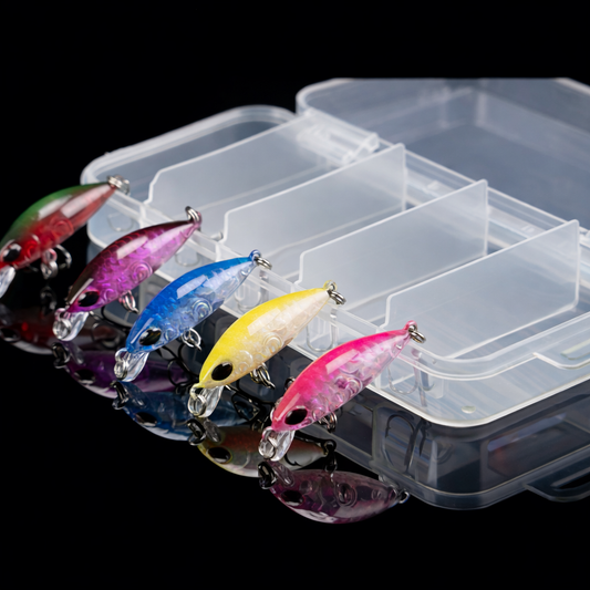 Mini Wobbler Set – 5 ultraleichte Hardbait Kunstköder mit Köderbox