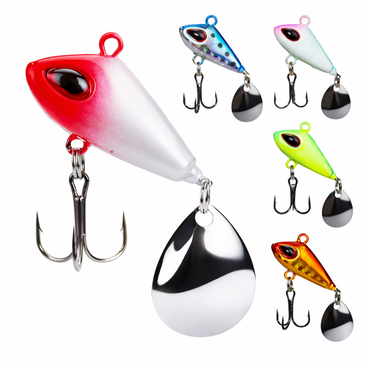 Jig Spinner Set 22 Angelköder mit Spinnerblatt Blinker für Barsch, Hecht & co