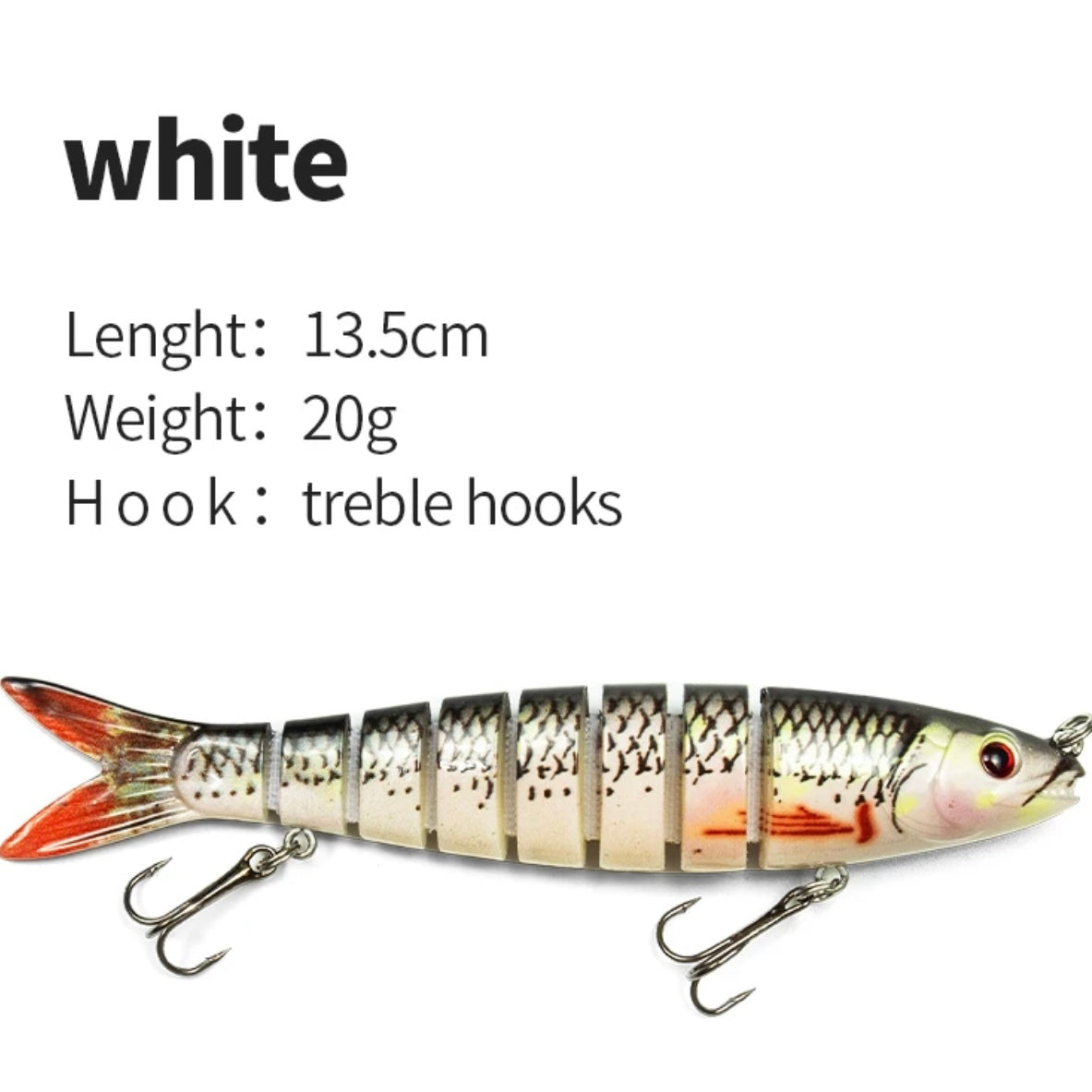 Multi Jointed Swimbait 14 cm / 20 g – sinkender Gelenk-Kunstköder